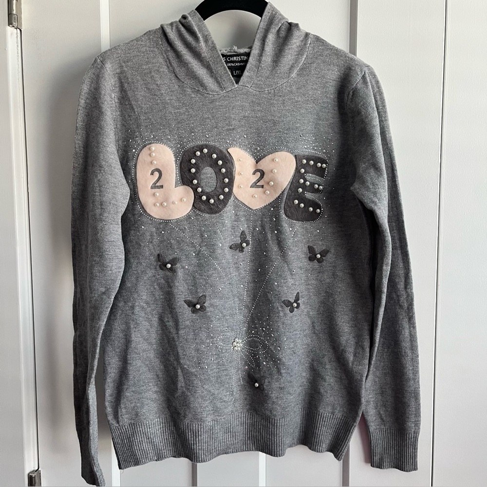 S.Christina 100% cashmere Sweater Sz L/XL